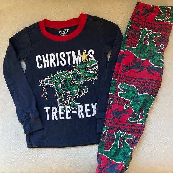 The Children's Place Pajamas Toddler Christmas Pajamas Dino Jammies